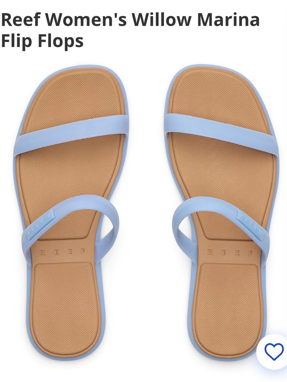 NWOT Reef Women's Willow Marina Sandals - Light Blue and Tan